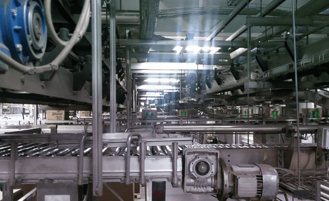 Система отвода палет от палетайзера InterSystem ComPact 128 L